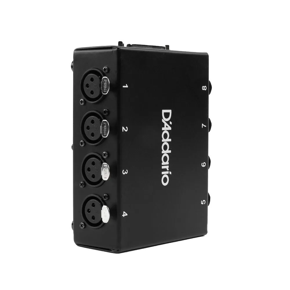 D'Addario PW-XLRSB-01 Modular Snake System Stage Box (8 Channel XLR/TRS Combo to DB25 Breakout Connector)
