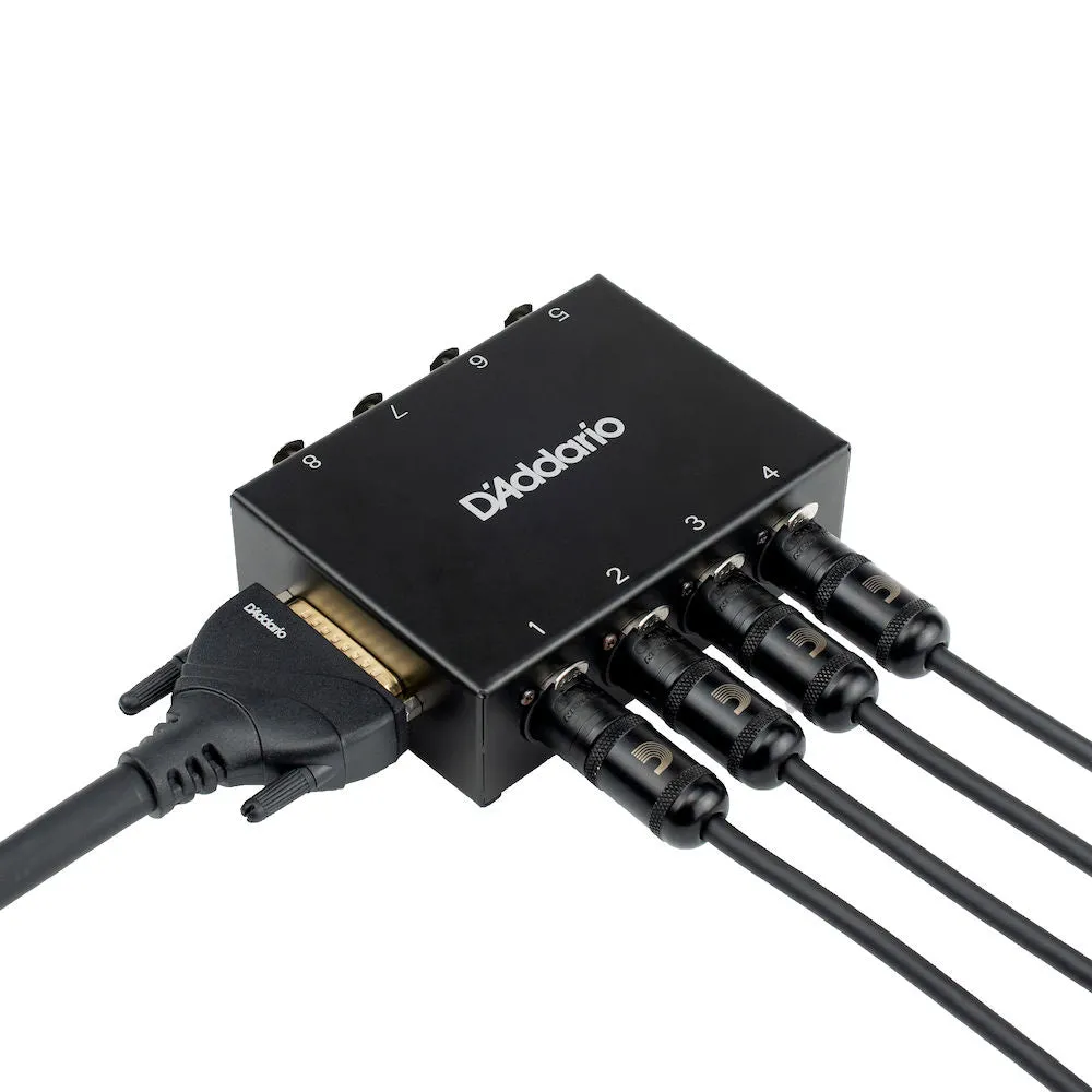 D'Addario PW-XLRSB-01 Modular Snake System Stage Box (8 Channel XLR/TRS Combo to DB25 Breakout Connector)