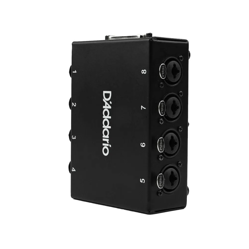 D'Addario PW-XLRSB-01 Modular Snake System Stage Box (8 Channel XLR/TRS Combo to DB25 Breakout Connector)