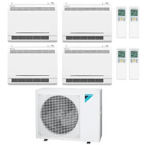 Daikin 4-Zone Floor Standing Hyper Heat Ductless Mini-Split 36000 BTU Heat Pump Air Conditioner 9k   12k   12k   12k - 20 SEER2