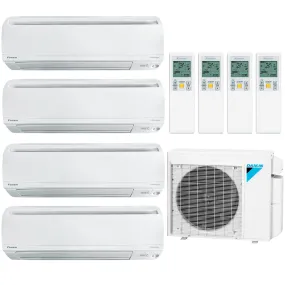 Daikin 4-Zone Wall Mounted Ductless Mini-Split 36000 BTU Heat Pump Air Conditioner 9k   9k   12k   15k - 18.1 SEER2