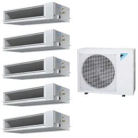Daikin 5-Zone Concealed Ducted Mini-Split 48000 BTU Heat Pump Air Conditioner 9k   9k   9k   12k   15k - 14.5 SEER2