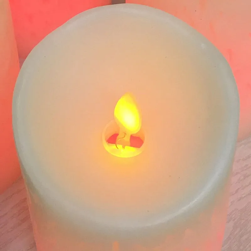 Dancing Flame LED Candle With RGB Remote Control
