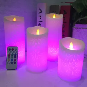 Dancing Flame LED Candle With RGB Remote Control