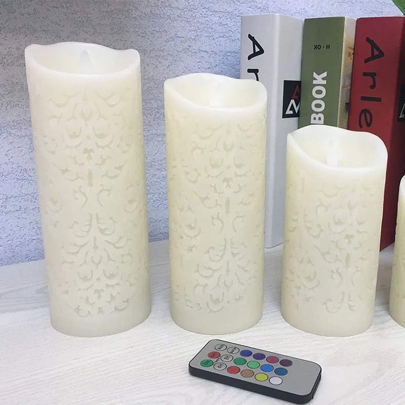 Dancing Flame LED Candle With RGB Remote Control
