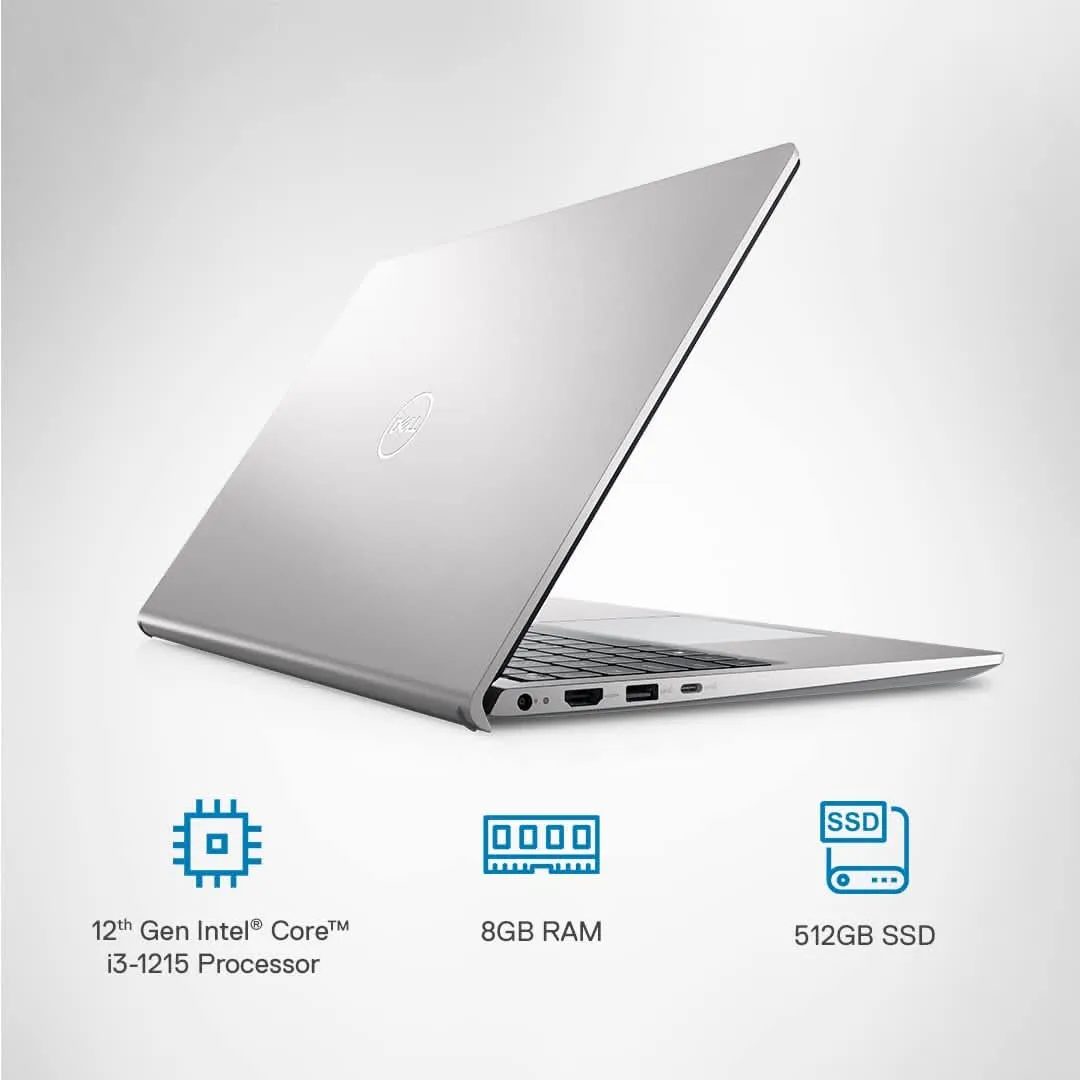 DELL INSPIRON 15-3520 [CI3-1215U 12TH GEN/8GB DDR4/512GB SSD/WIN11 HOME MSO/15.6 INCH/INTEGRATED GRAPHICS /1 YEAR(S)/SILVER]