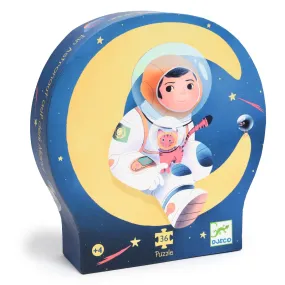 Djeco - An Astronaut On The Moon 36-piece silhouette puzzle