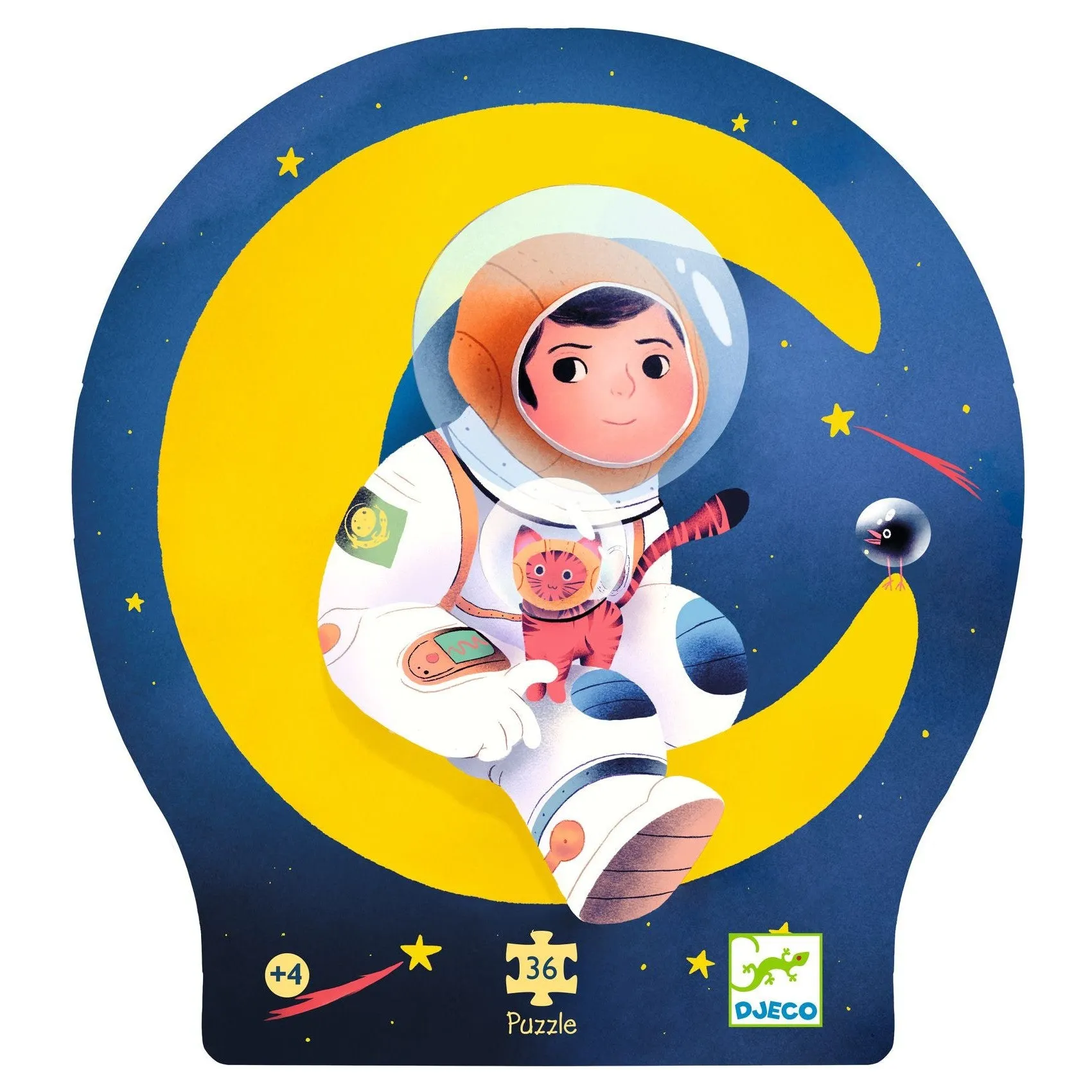 Djeco - An Astronaut On The Moon 36-piece silhouette puzzle