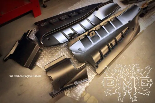 DMC Ferrari F430 Engine Room Panels Carbon Fiber