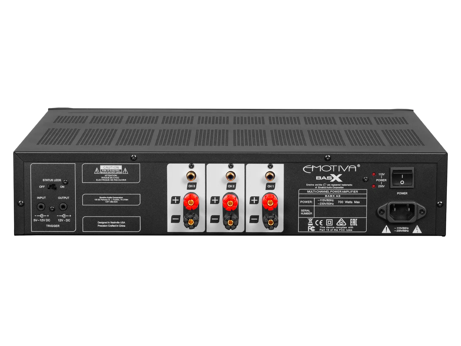 Emotiva BasX A3 Three-Channel Power Amplifier