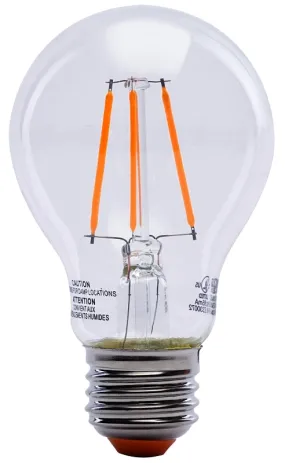 Feit Electric A19/TO/LED LED Bulb, General Purpose, A19 Lamp, 25 W Equivalent, E26 Lamp Base, Dimmable, Clear :EA: QUANTITY: 6