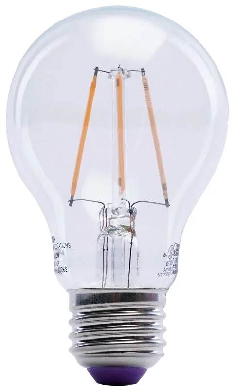Feit Electric A19/TP/LED LED Bulb, General Purpose, A19 Lamp, 25 W Equivalent, E26 Lamp Base, Dimmable, Clear :EA: QUANTITY: 6
