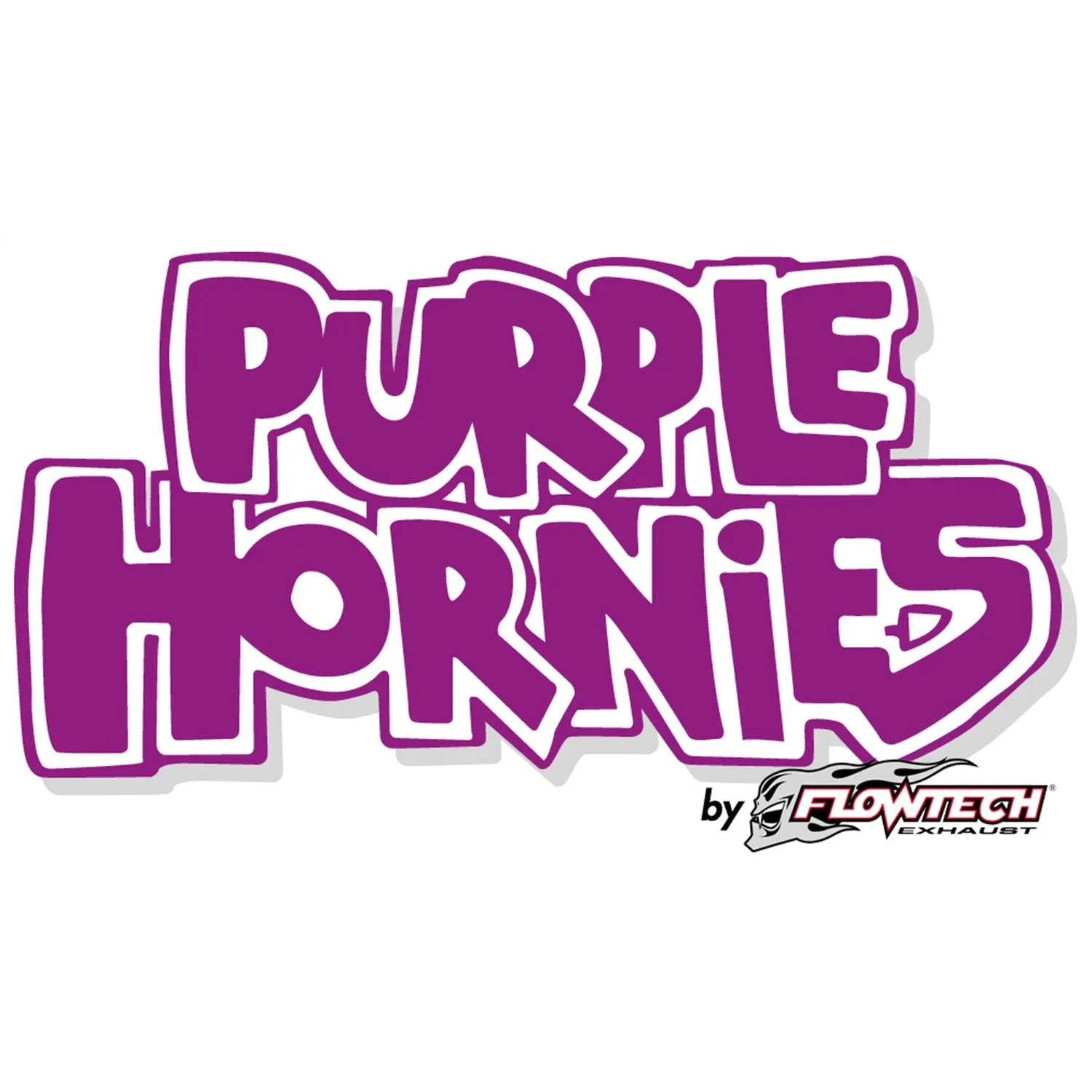 Flowtech Purple Hornies Slip-Fit Muffler - 2.25" Inlet/Outlet