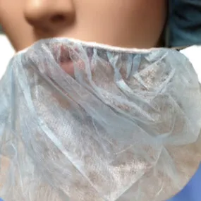 High-Tech Conversions GAH-BRD-WH Beard Cover, 10 GSM, White, Polypropylene, 10X18", 100 Pcs/Poly-Bag, 1000 Pcs/Cs.