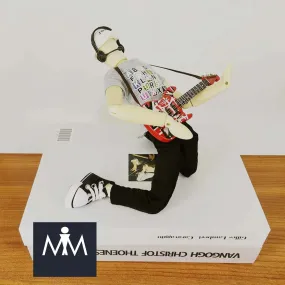 Homemade Ornaments - Articulated Wudi Playing Guitar Wooden Decoration