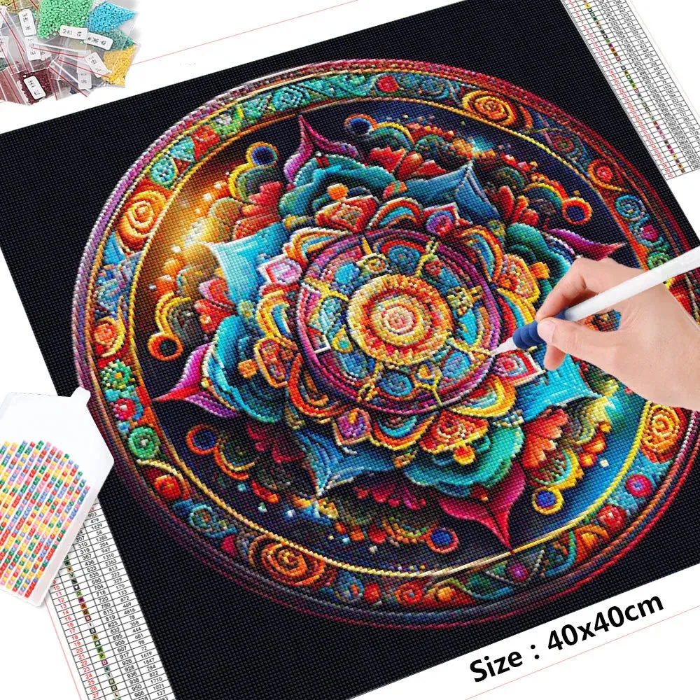 Intricate Mandala - Abstract Diamond Painting, Full Round/Square Drill 5D Diamonds