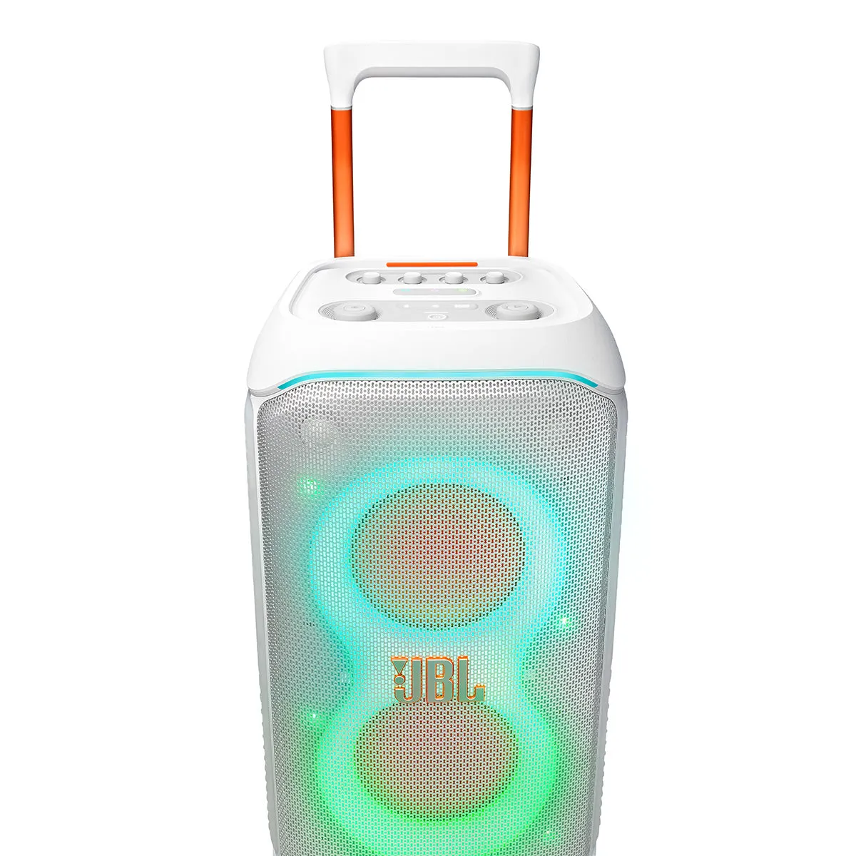 JBL PartyBox Stage 320 Portable Party Speaker with gSport Cargo Sleeve (White)