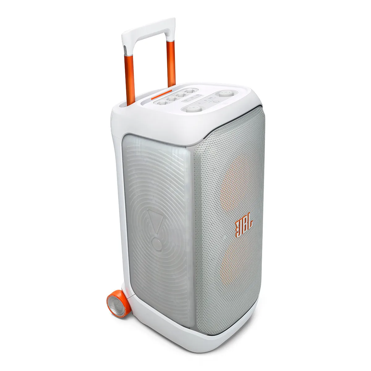 JBL PartyBox Stage 320 Portable Party Speaker with Wheels (White)