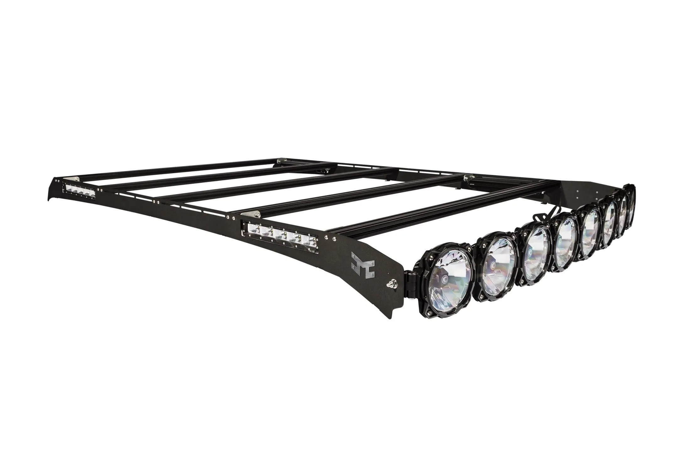 KC Hilites M-Rack 50" Gravity® LED Pro6 Roof Rack System - Side Blackout Plates - 2007-2018 Tundra (Crew Max)