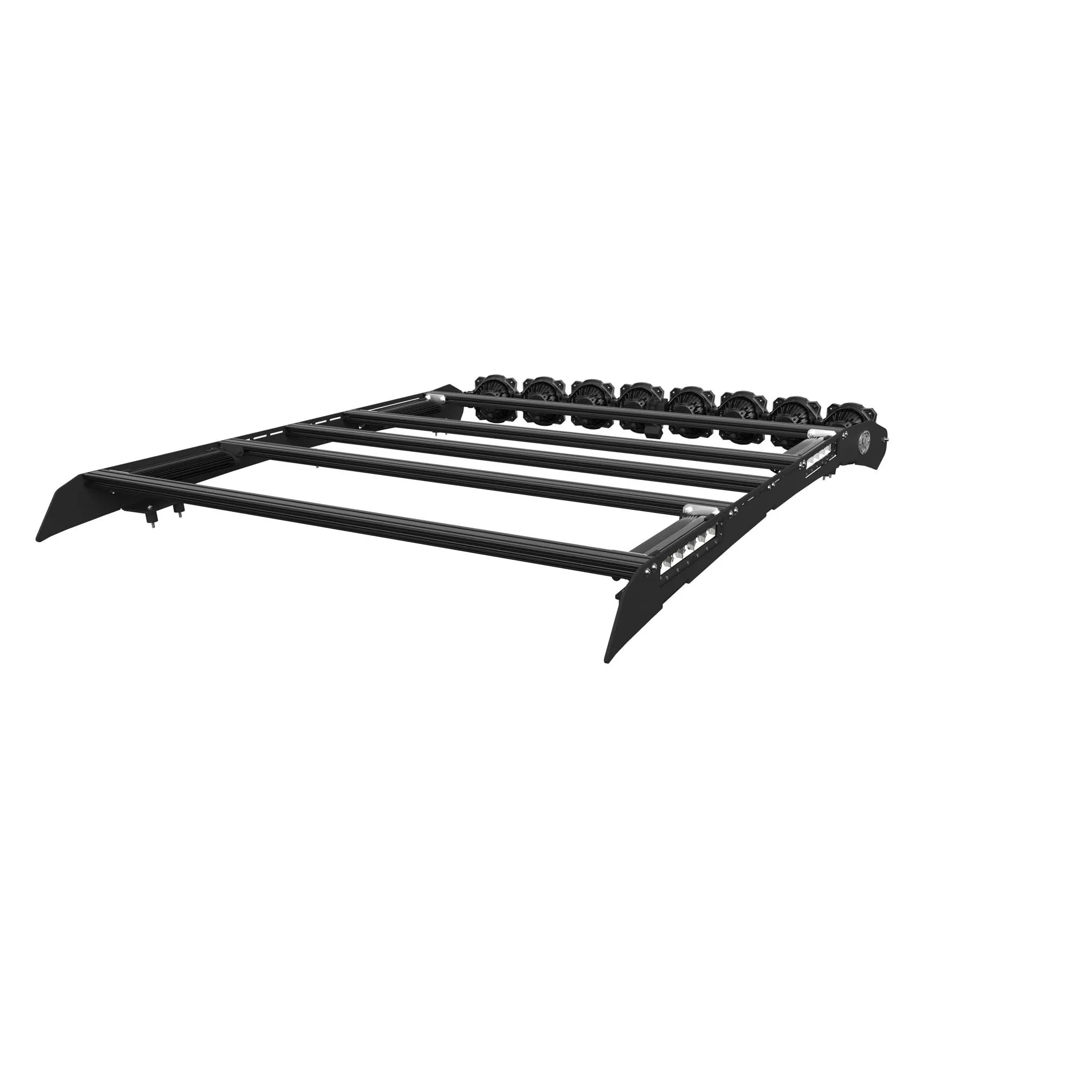 KC Hilites M-Rack 50" Gravity® LED Pro6 Roof Rack System - Side Blackout Plates - 2019  Ranger (SuperCrew)