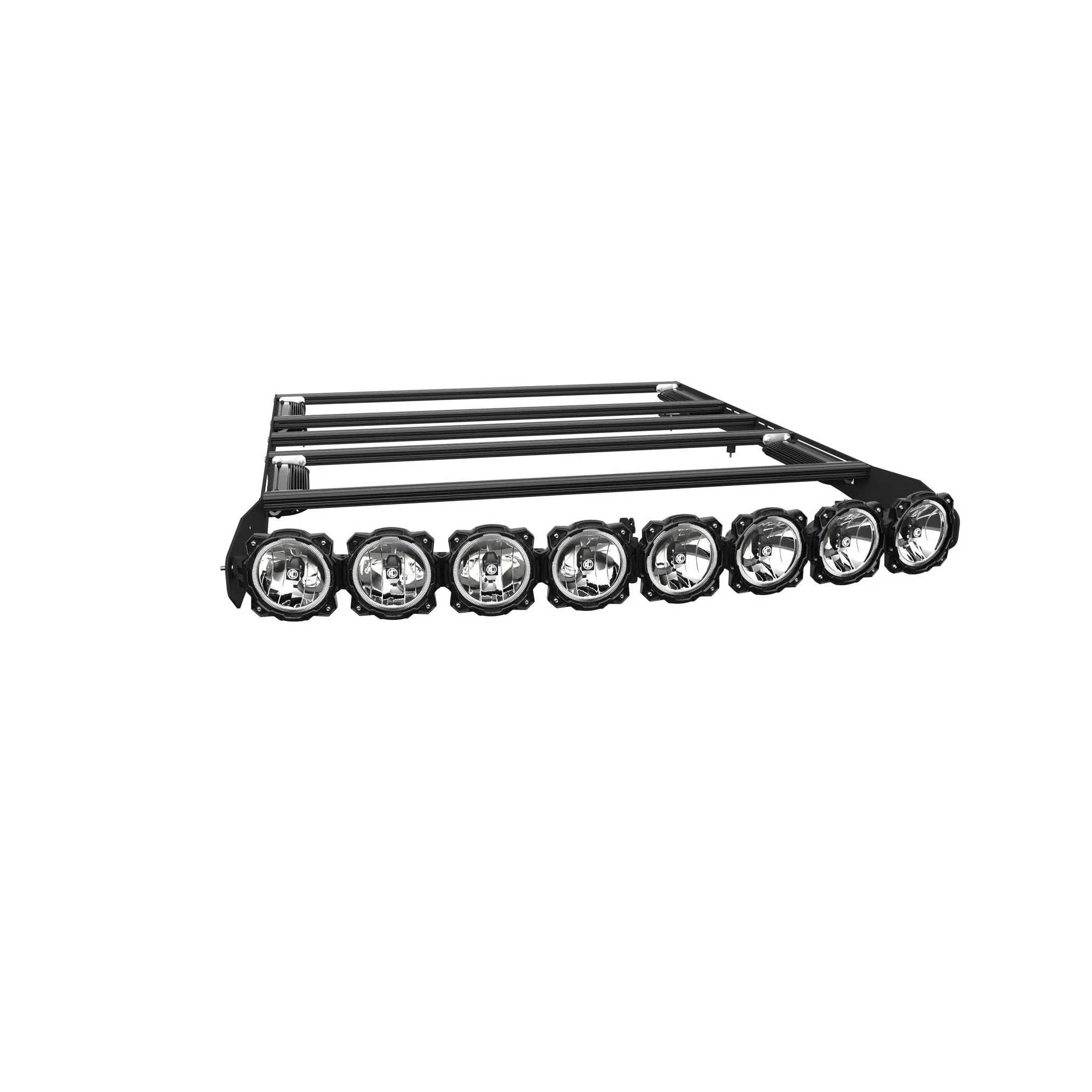 KC Hilites M-Rack 50" Gravity® LED Pro6 Roof Rack System - Side Blackout Plates - 2019  Ranger (SuperCrew)