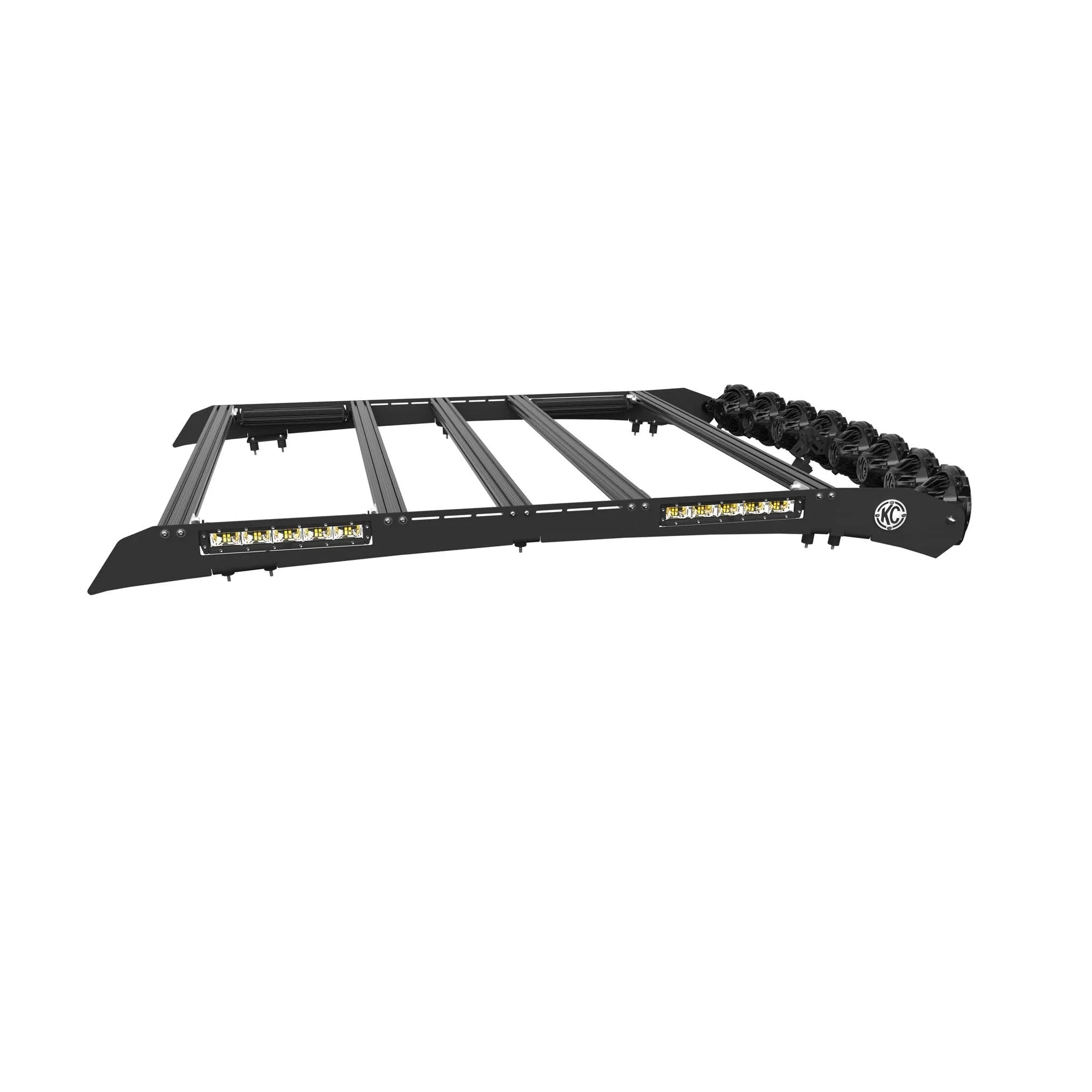 KC Hilites M-Rack 50" Gravity® LED Pro6 Roof Rack System - Side Blackout Plates - 2019  Ranger (SuperCrew)