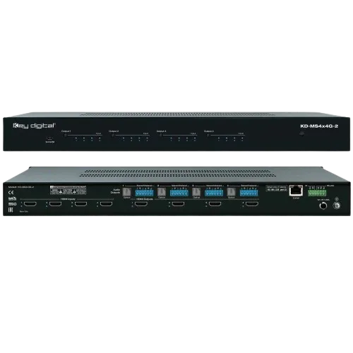 Key Digital KD-MS4x4G-2 Matrix Switcher With Independent Audio Routing