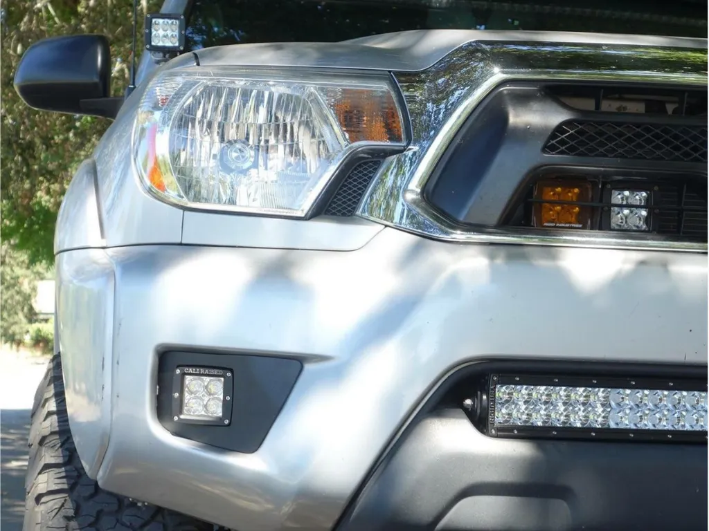 LED Fog Light Pod Replacement Mounting Brackets For 2012-2015 Toyota Tacoma