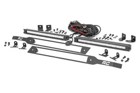 LED Light | Grille Mount | 10" Chrome Slimline Pair | Chevy Silverado 1500 | 2019-2022