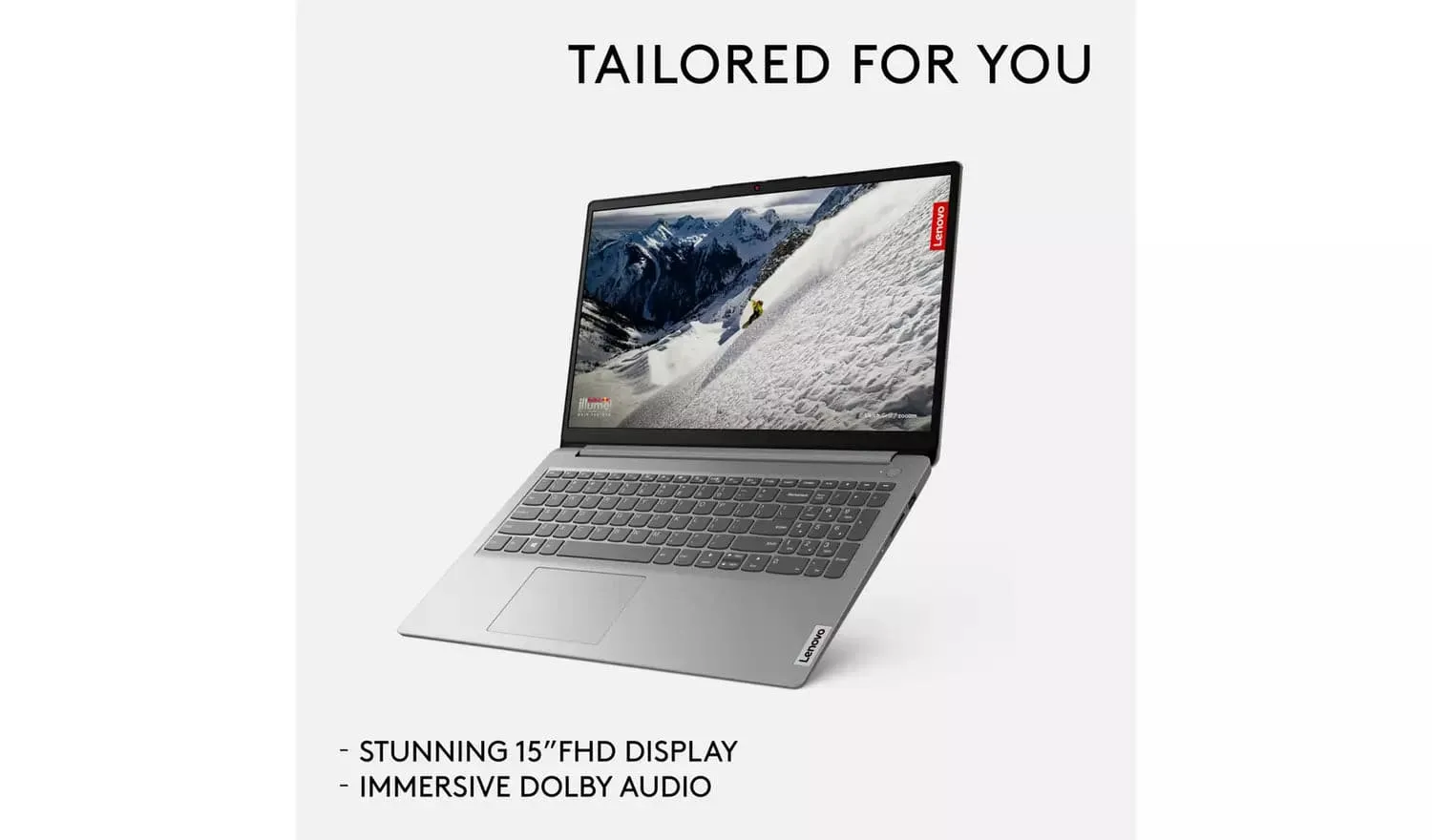 Lenovo IdeaPad 1 15.6in AMD Ryzen 3 - 7320U @ 2.4GHz, 8GB RAM, 256GB SSD, Laptop - Cloud Grey