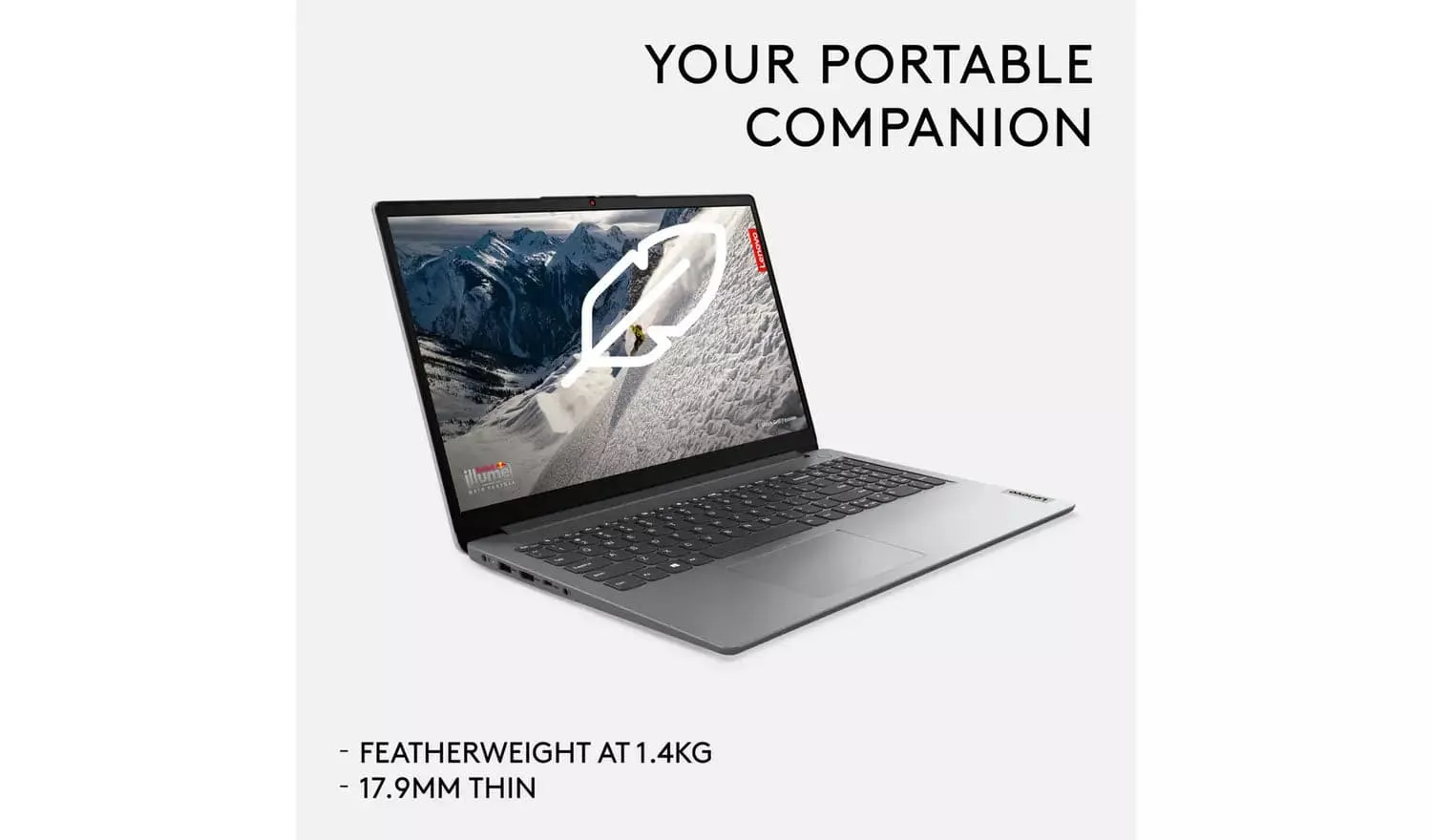 Lenovo IdeaPad 1 15.6in AMD Ryzen 3 - 7320U @ 2.4GHz, 8GB RAM, 256GB SSD, Laptop - Cloud Grey
