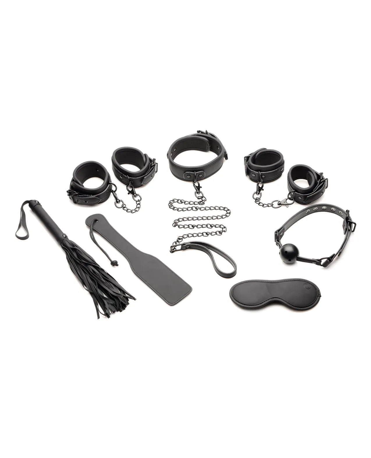 Master Series 7 pc Deluxe Bondage Set - Black