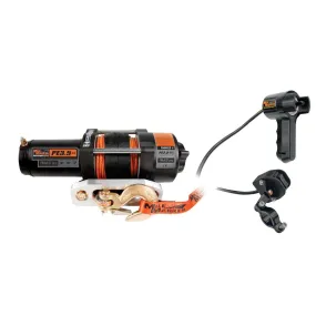 Mile Marker ES-Series Winch 3,500 lb Capacity Hawse Fairlead 12 ft Remote - 3/16" x 50 ft Synthetic Rope