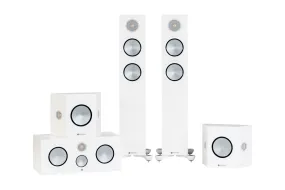 Monitor Audio Silver 200 7G Cinema 5.1 Package with Antrha Sub - Satin White