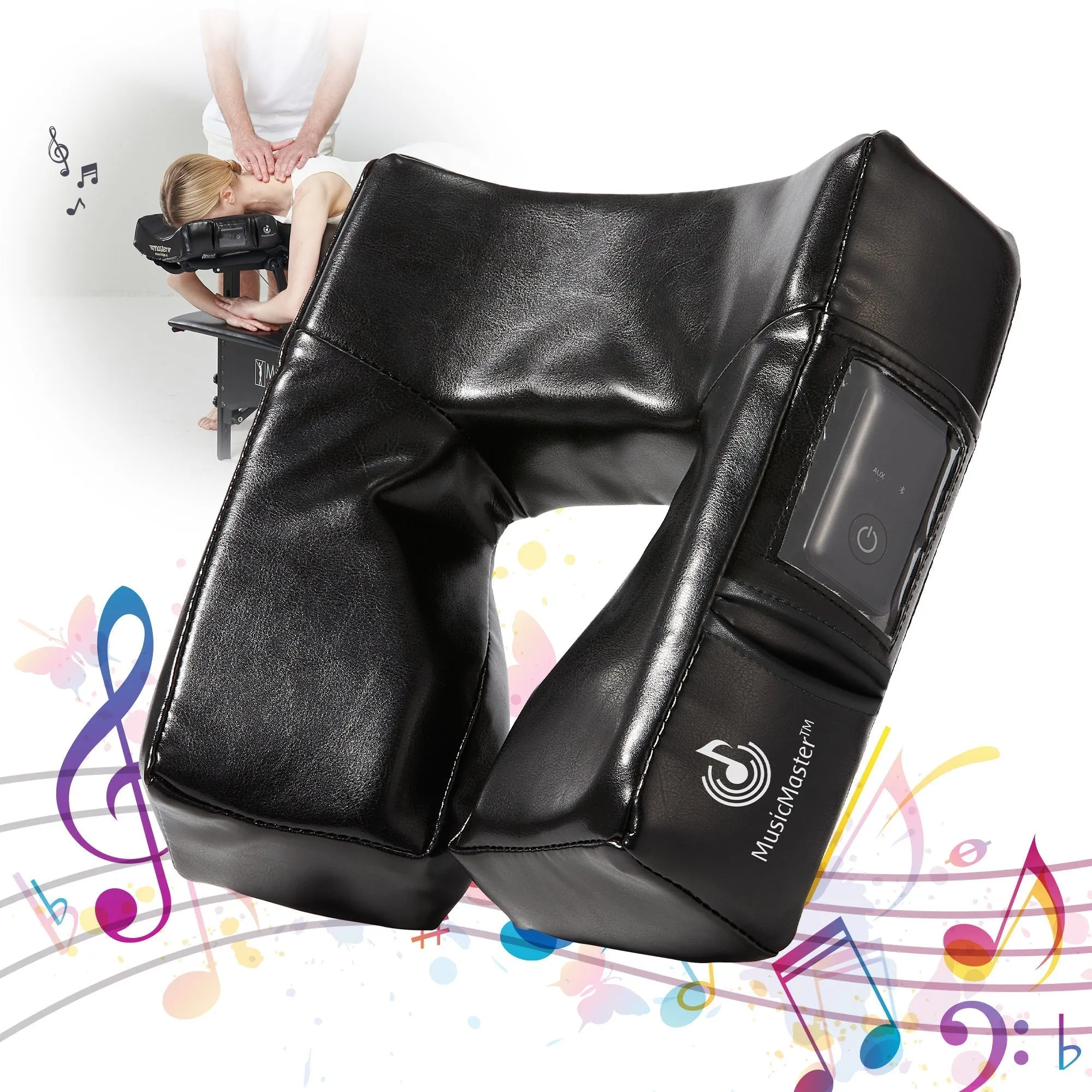 Music Master High Fidelity Sound Ergonomic Face Cradle - Black Nano