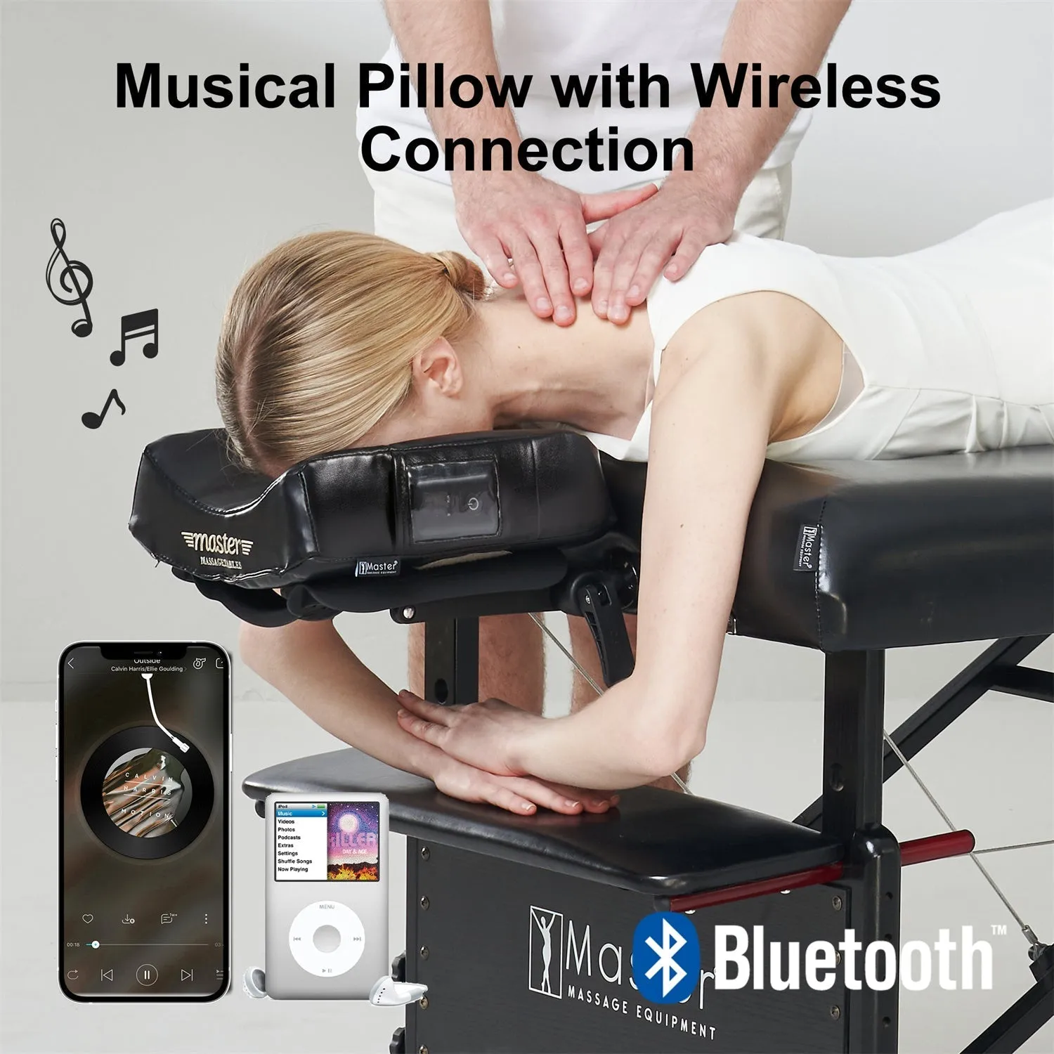 Music Master High Fidelity Sound Ergonomic Face Cradle - Black Nano