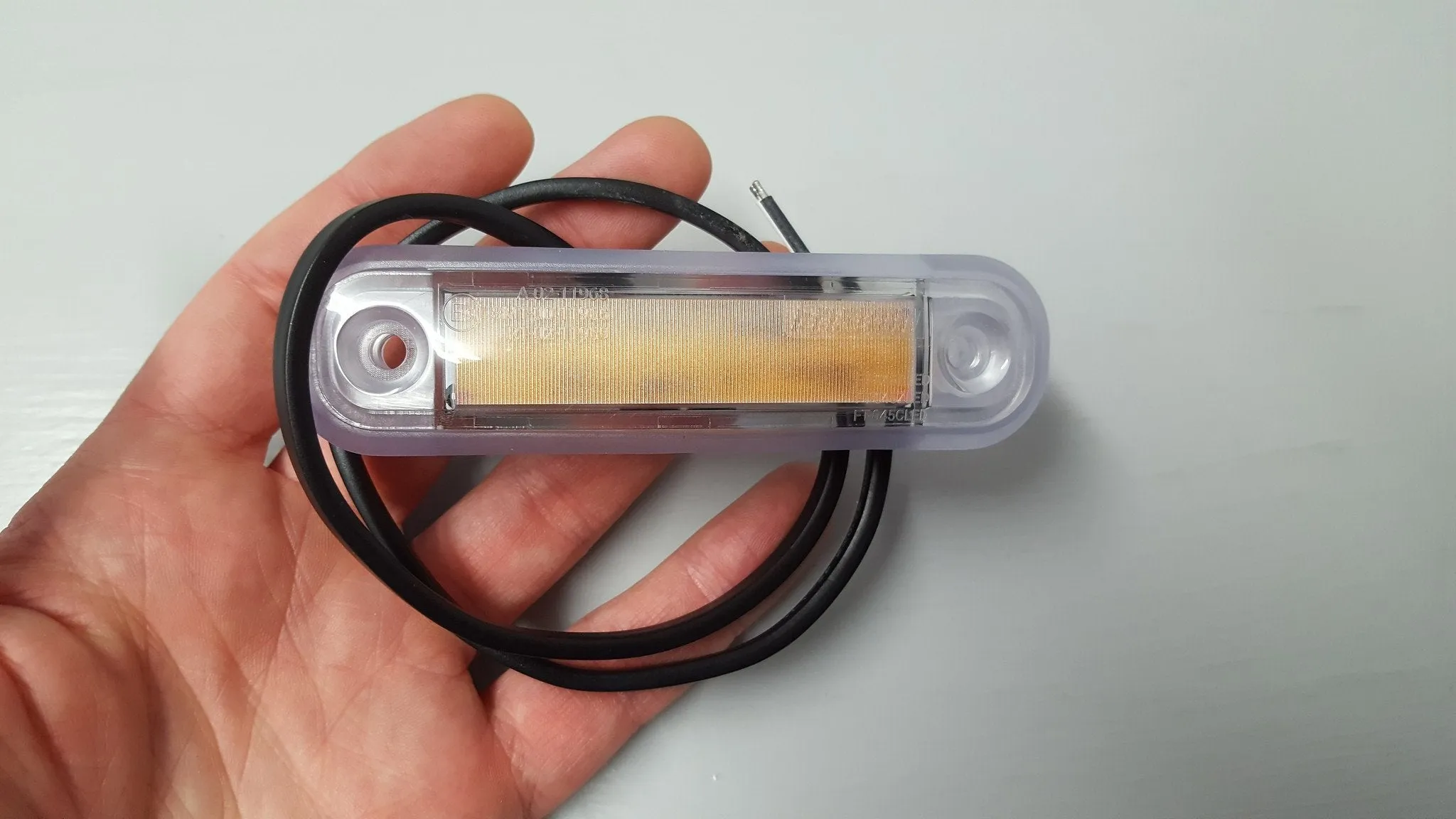 Neon Effect LED Marker Light with Transparent Gasket / Amber