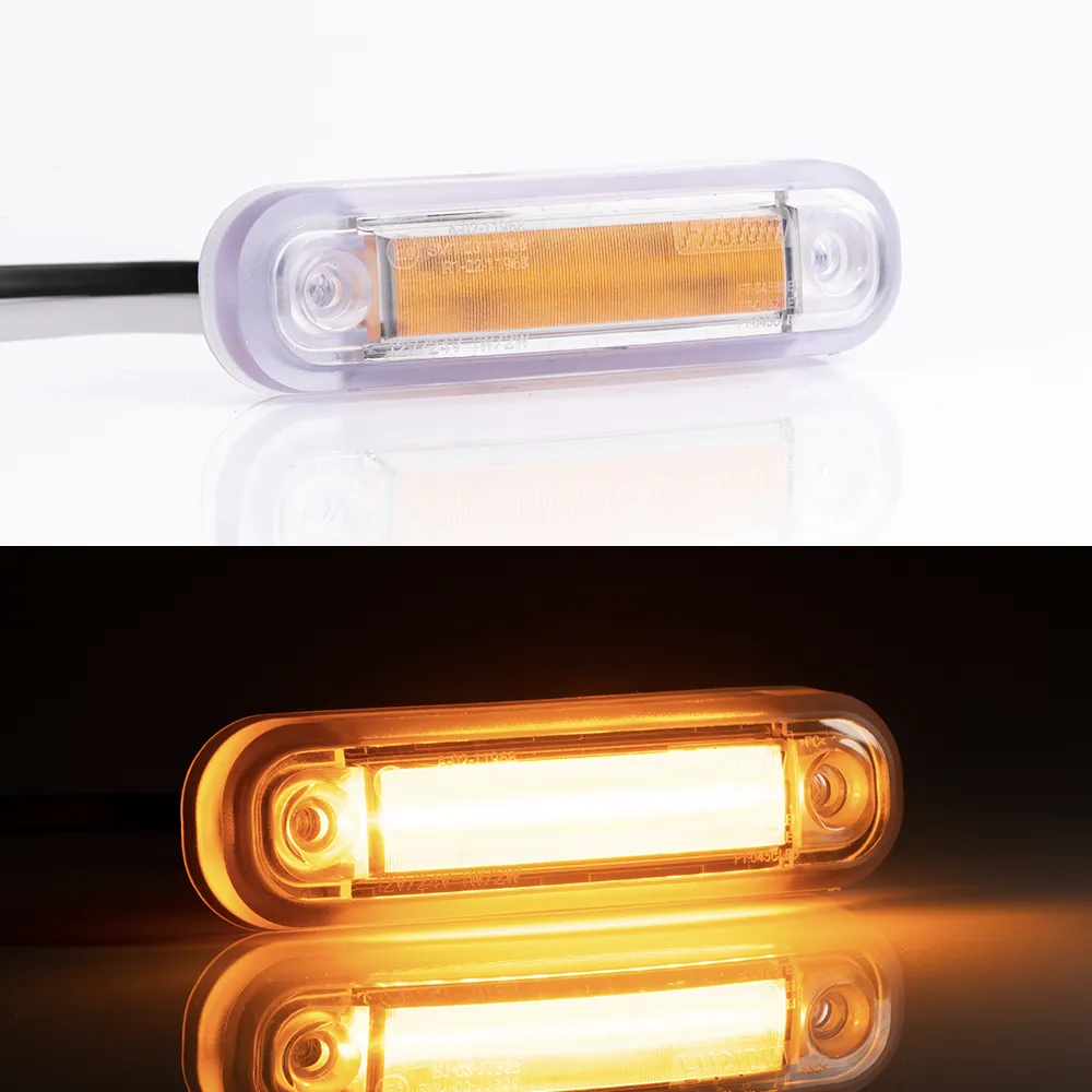 Neon Effect LED Marker Light with Transparent Gasket / Amber