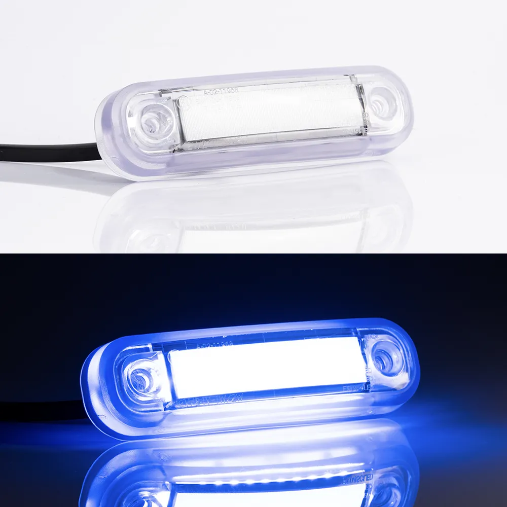 Neon Effect LED Marker Light with Transparent Gasket / Blue
