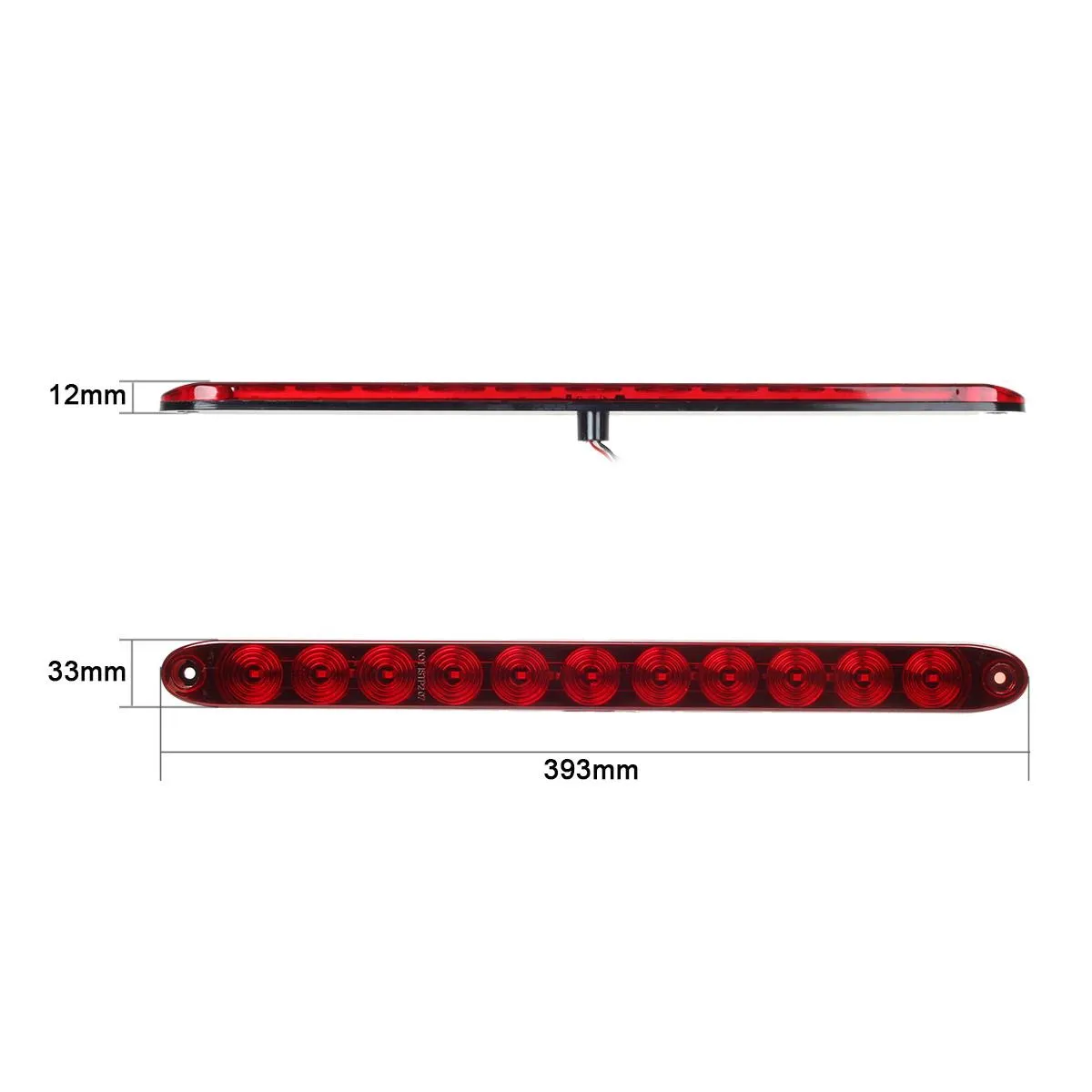 Partsam 15 inch 11 LED Trailer Tail Light Bar, 2Pcs Red LED Brake Stop Turn Tail Light Bar   2Pcs Utility White LED Back UP Reverse Running Boards Light Bar (2 Red   2 White)