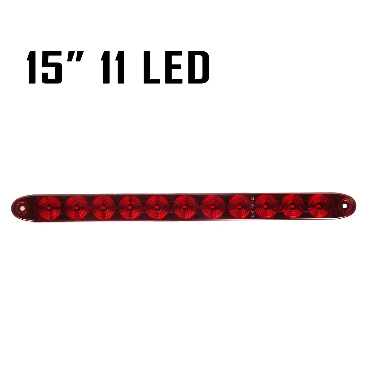 Partsam 15 inch 11 LED Trailer Tail Light Bar, 2Pcs Red LED Brake Stop Turn Tail Light Bar   2Pcs Utility White LED Back UP Reverse Running Boards Light Bar (2 Red   2 White)