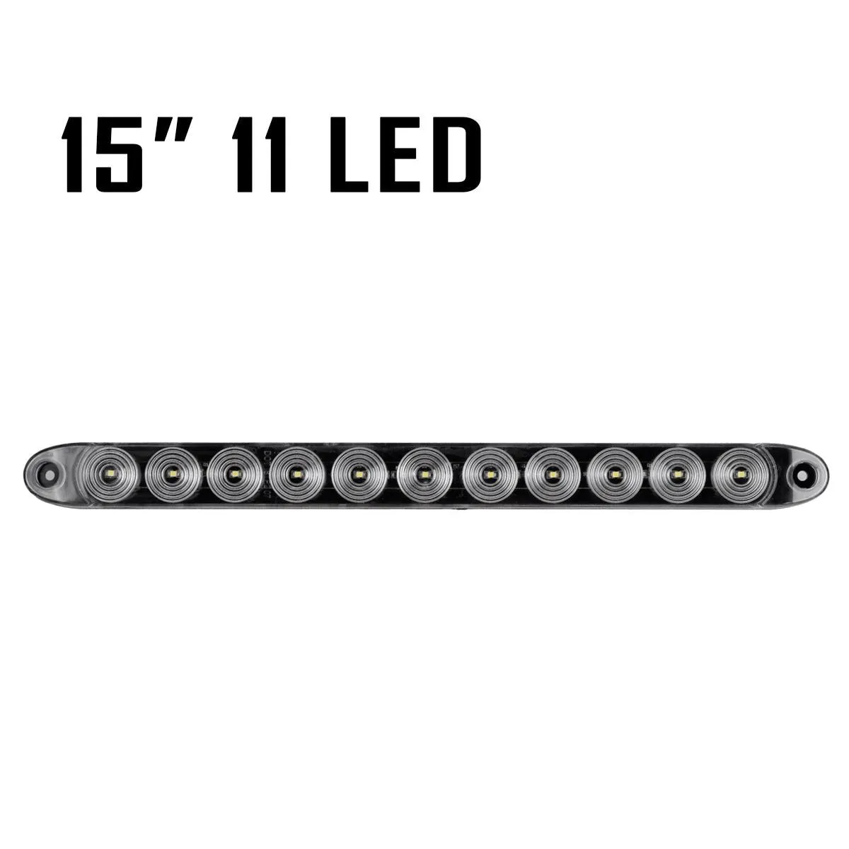 Partsam 15 inch 11 LED Trailer Tail Light Bar, 2Pcs Red LED Brake Stop Turn Tail Light Bar   2Pcs Utility White LED Back UP Reverse Running Boards Light Bar (2 Red   2 White)
