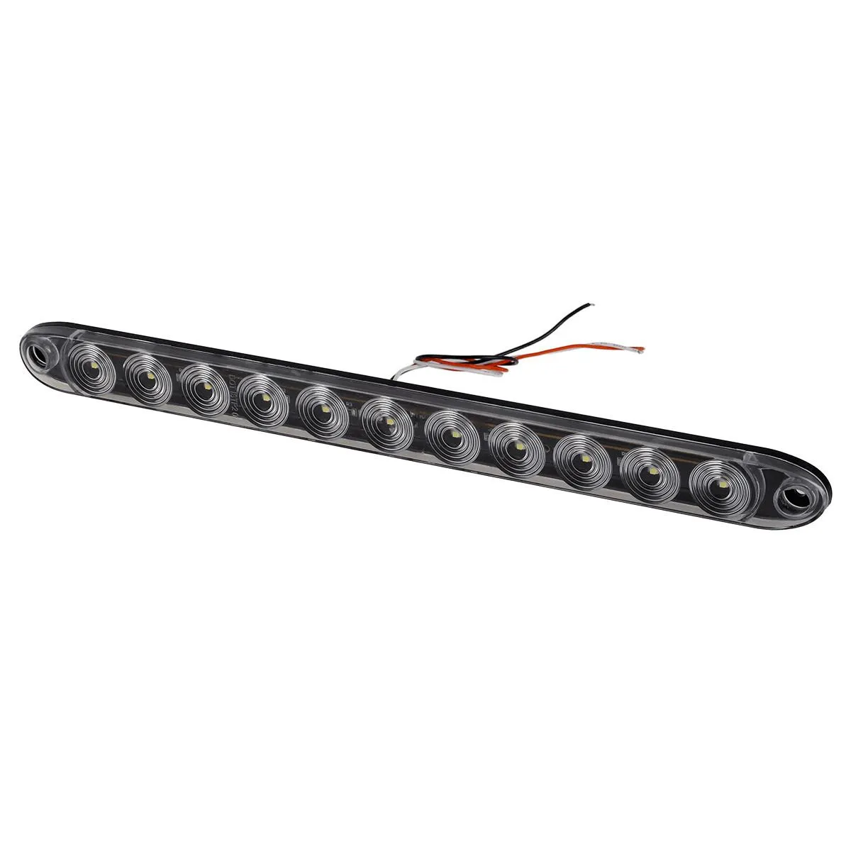 Partsam 2Pcs 15 Inch White Led Trailer Reverse Backup Light Bars Clear Lens, Sealed 11 LED Flange Mount Trailer Truck 15" Inch Reverse White Light Bar Utility Marker Light Bar RV Front Access Light