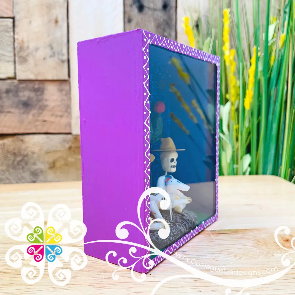 Pink Couple Mexican Box Decor - Cajita Decorativa Barro Cocido