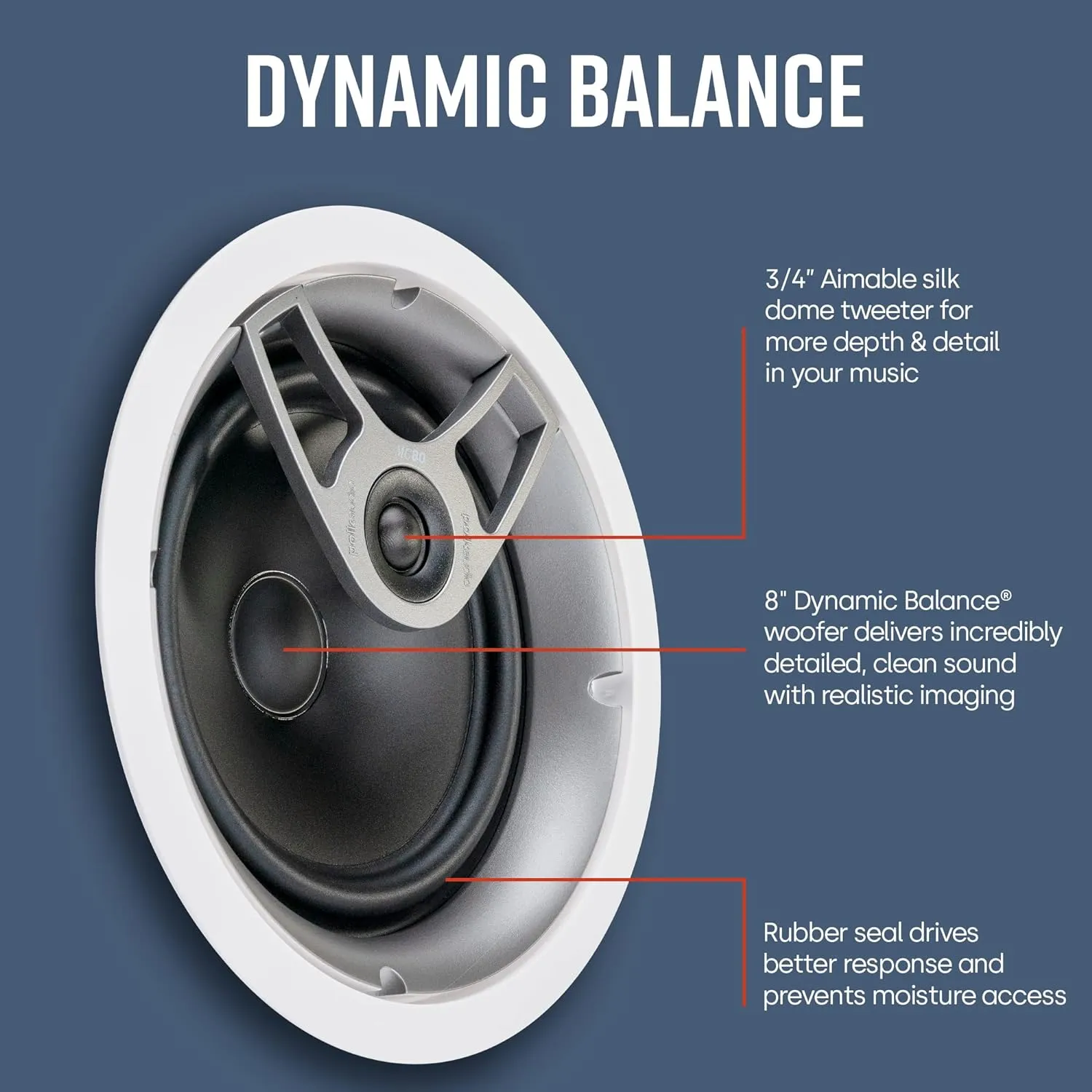 Polk Audio MC80 In-Ceiling Speakers (2 Speaker Bundle)