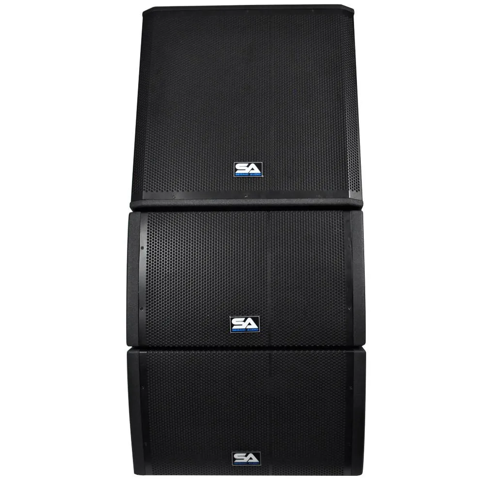 Powered Line Array System - 18 Inch Subwoofer, Two 12 Inch Line Array Speakers and Mounting Frame