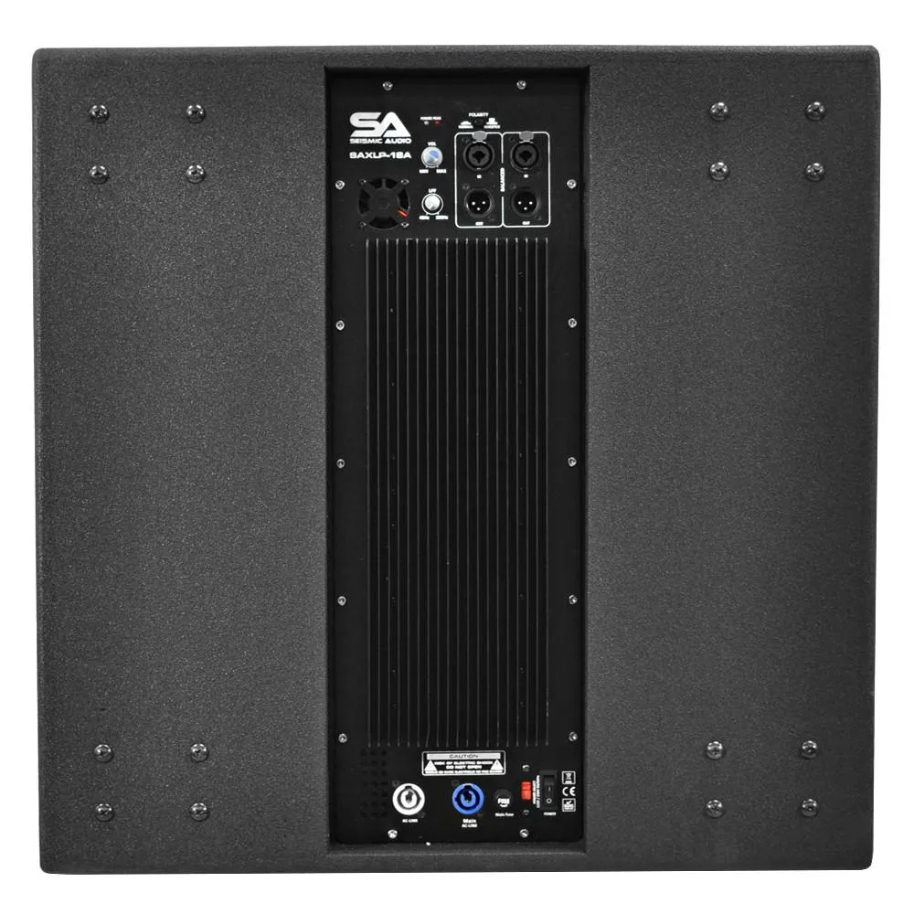 Powered Line Array System - 18 Inch Subwoofer, Two 12 Inch Line Array Speakers and Mounting Frame