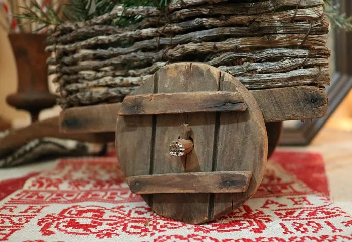 Prancing Horse Pull Toy Twig Cart Holiday Gathering Fabulous