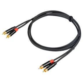 Proel Audio Cable - Audio Cable 2 x RCA-2 x RCA, Male, Straight, Straight (1.5m)