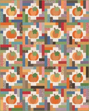 Pumpkin and Haystacks Quilt Kit - 64 1/2" x 80 1/2